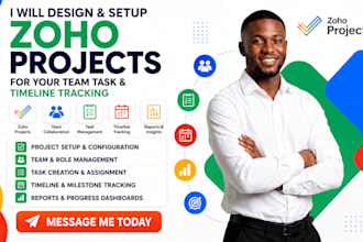 design and setup zoho projects for your team task and timeline tracking