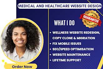 build design professional medical wellness and healthcare website seo in 24hrs
