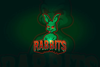 design creative exclusive carton, rabbit logo