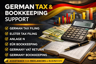 assist with german tax filing elster anlage n aus eur vat bookkeeping