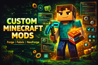 create custom minecraft mods using forge, fabric or neoforge