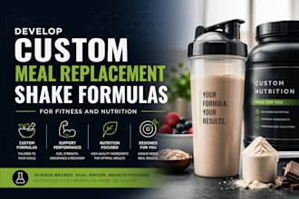 develop custom meal replacement shake formulas for fitness and nutrition