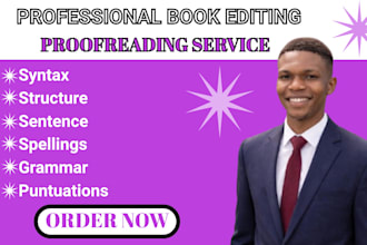professionally edit and proofread your book, ebook,