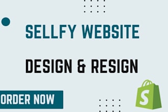 sellfy website design shopify store design
