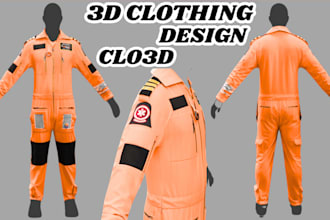 design realistic fivem cloth clo3d garment marvelous designer wears for games
