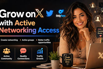 help nsfw creators grow on x with active networking groups