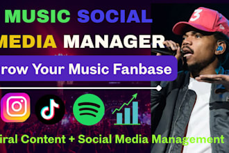 manage your music social media and create viral content for artists