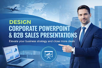design corporate powerpoint, business presentation, b2b sales strategy company