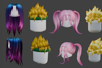 create roblox ugc anime hair and accessories for you
