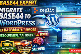 debug base44 migrate base44 to wordpress base44 replit error replit ai base 44