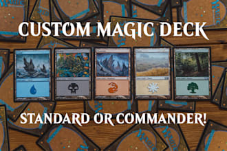 create a high quality custom art magic the gathering deck