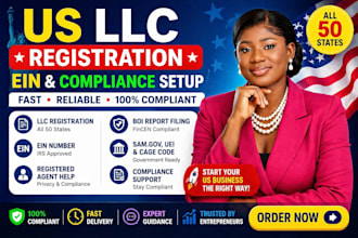 do US company registration business llc formation with ein number and compliance
