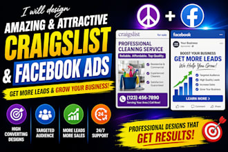 design high converting craigslist ads and facebook ads for lead generation