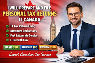 prepare and file personal tax returns t1 canada