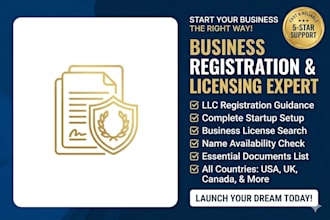 provide business licensing guide and startup registration