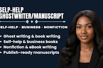 ghostwrite your book, self help guide and business manuscript