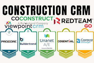 set procore buildertrend coconstruct unanet cosential corecon viewpoint redteam
