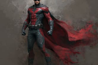 do superhero or villain character designe