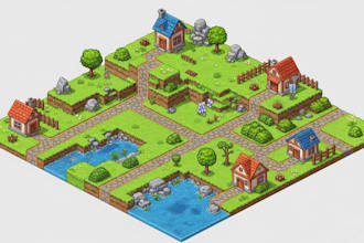 do isometric tileset isometric tilemap game map pixel map game assets game tiles