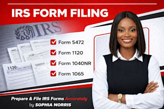 prepare and efile US tax returns form 1040 1040nr 1065 1120 and 5472