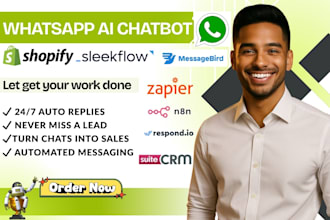build shopify whatsapp chatbot automation with n8n and response io
