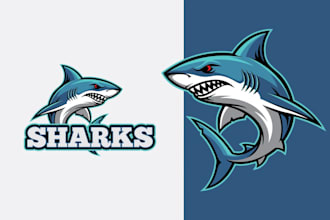 do modern amazing shark logo