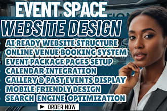 event space website venue booking website party hall website wordpress website