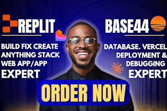 replit app base44 website lovable web app claude code vercel database deployment