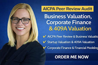 do aicpa peer review business valuation corporate finance startup 409a valuation