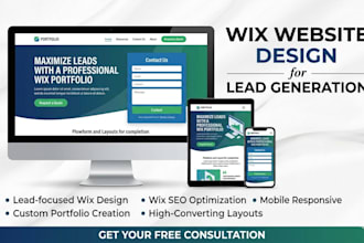 design wix portfolio website for lead generation