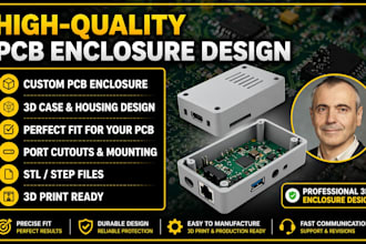 design precise pcb enclosure case annd 3d housing for your board
