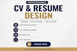 design a professional CV and resume