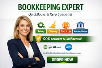 fix your bookkeeping cleanup and reconcile quickbooks online or xero accounts