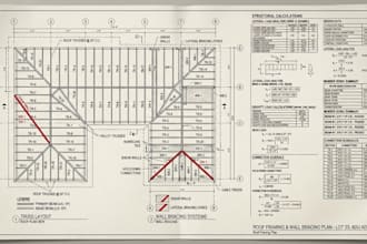 structural design, roof framing, shear wall bracing, and irc ibc compliant calc