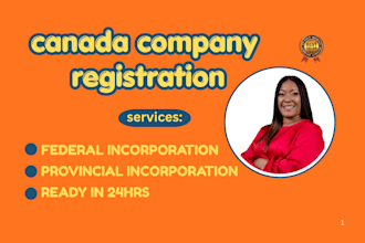 do canada company registration federal or provincial incorporation in 24hrs
