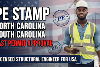 pe stamp north carolina stamp, south carolina stamp, structural engineer for usa