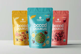 create modern product packaging design with dieline