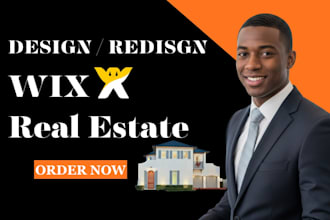 design professional wix real estate website and property listing