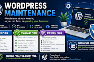 monthly wordpress maintenance and support