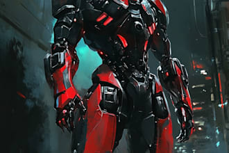 create modern mecha robot