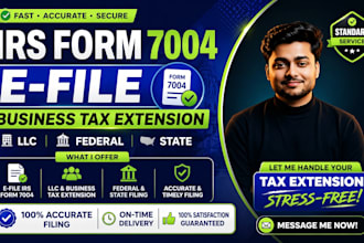 file irs form 7004 e file business tax extension for llc federal and state taxes