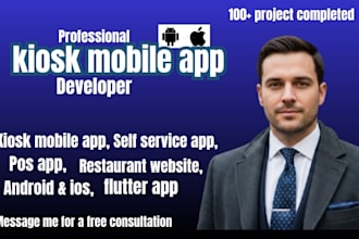 build kiosk mobile app pos app restaurant website android ios for service app