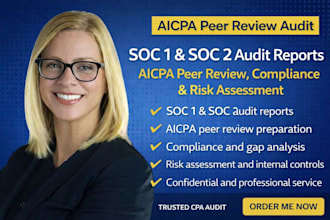 do soc 1 and soc 2 audit report, aicpa peer review, compliance, risk assessment