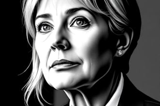 draw the wsj style hedcut portrait illustration