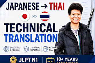 translate japanese to thai technical and business documents