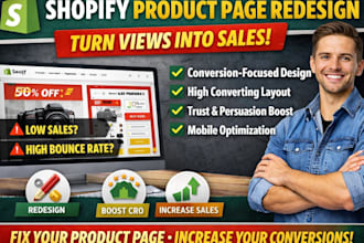 shopify product page redesign, cro expert, boost conversions