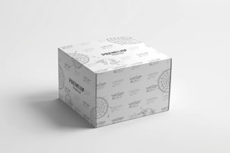 create modern product packaging design with dieline