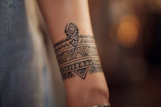 design traditional or modern tribal tattoo art