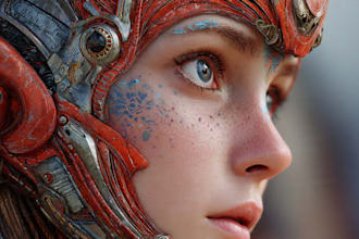 create fantasy, sci fi, character with hyperrealistic style