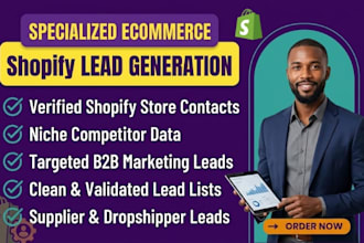 provide targeted shopify ecommerce leads and store owner b2b email lists